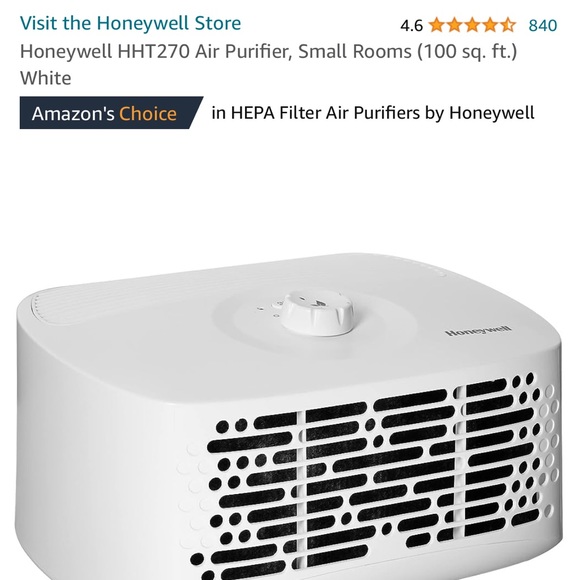 Honeywell HEPAClean Portable Air Purifier - White,
HHT270W New - Picture 1 of 8